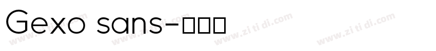 Gexo sans字体转换